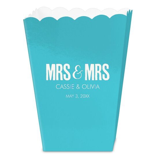 Bold Mrs & Mrs Mini Popcorn Boxes